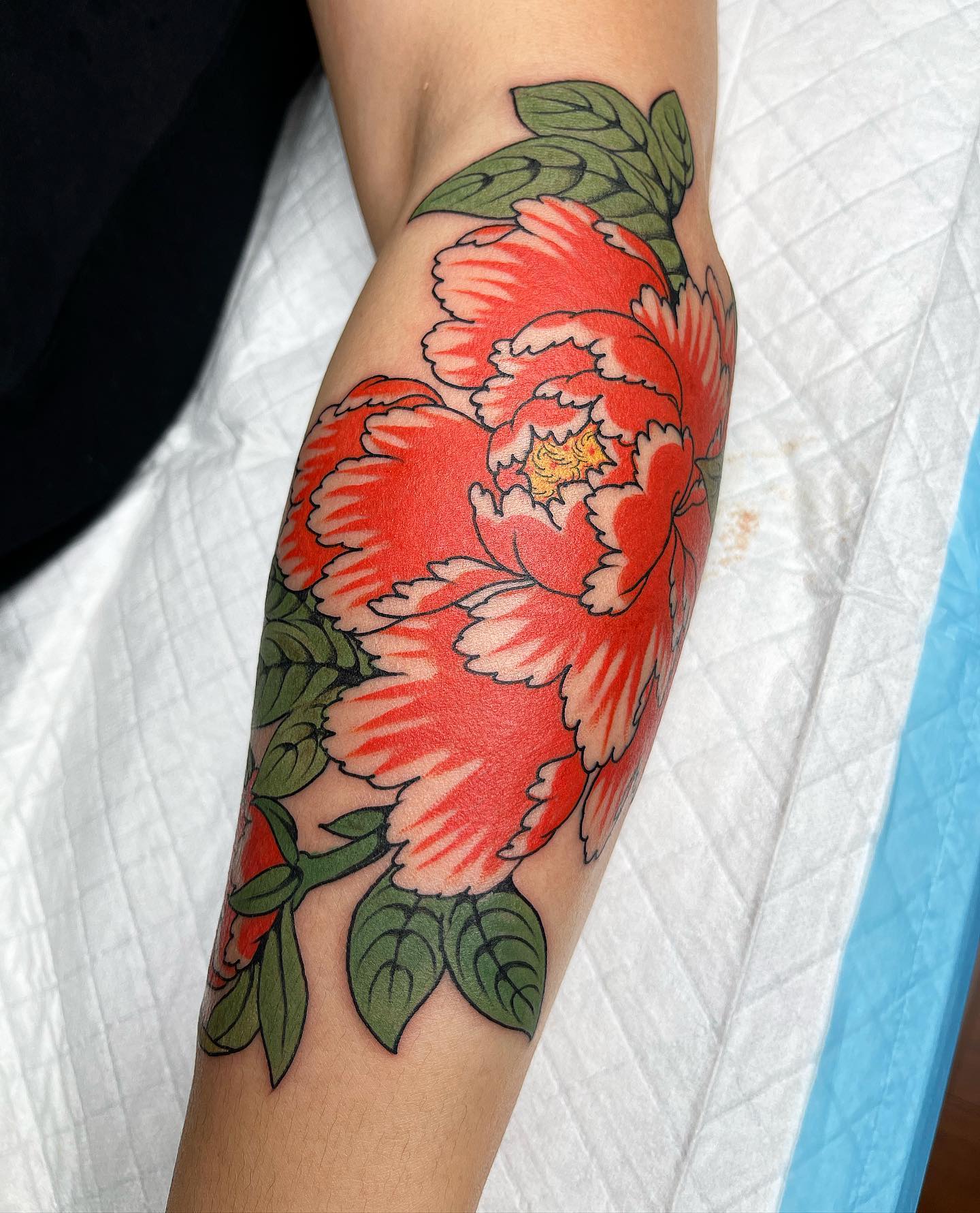 Coral Peony Flower Tattoo japanese flower tattoos tattoo
