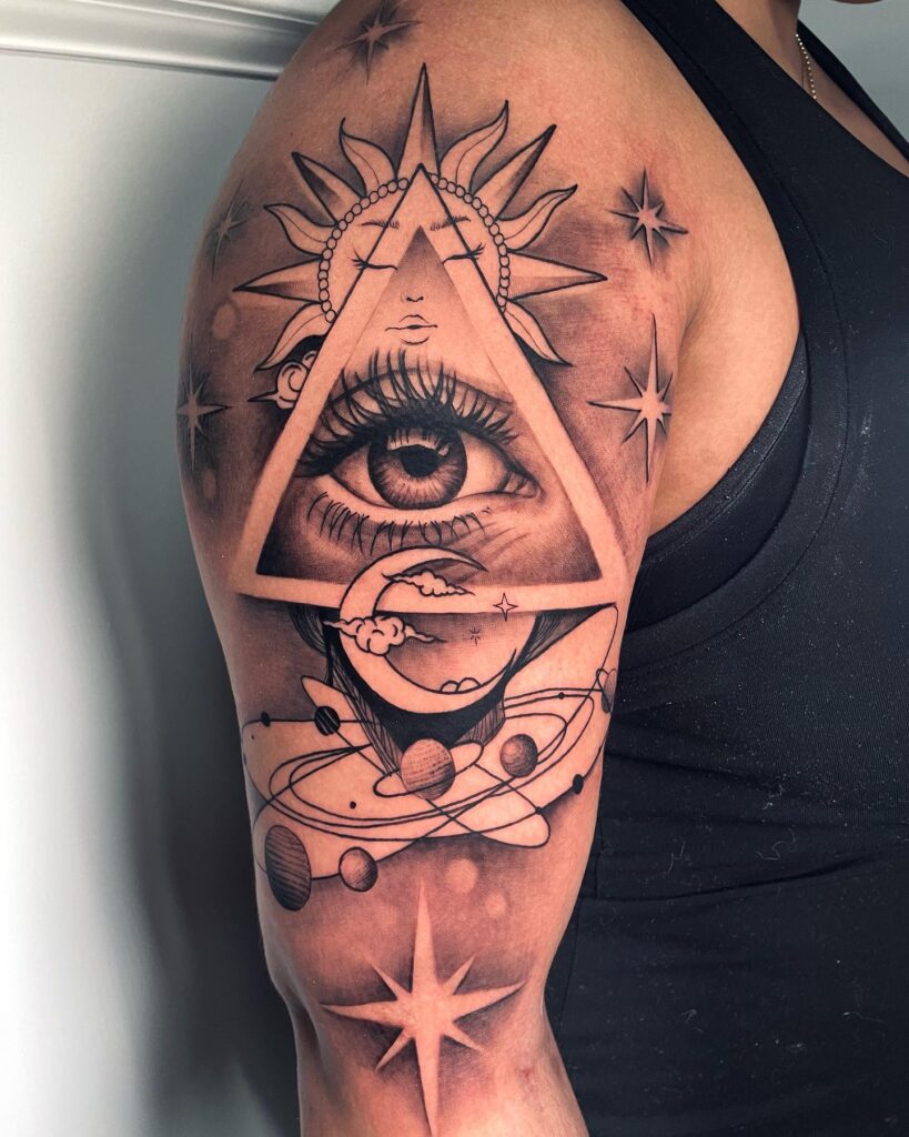 Owl and Hare Duel Tattoo mystical tattoos tattoo