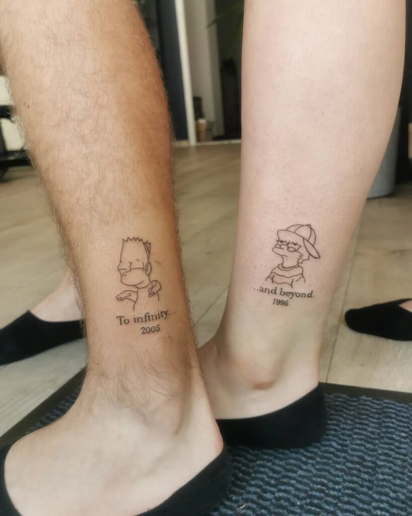 Cosmic Phrase and Star Trail matching sibling tattoo