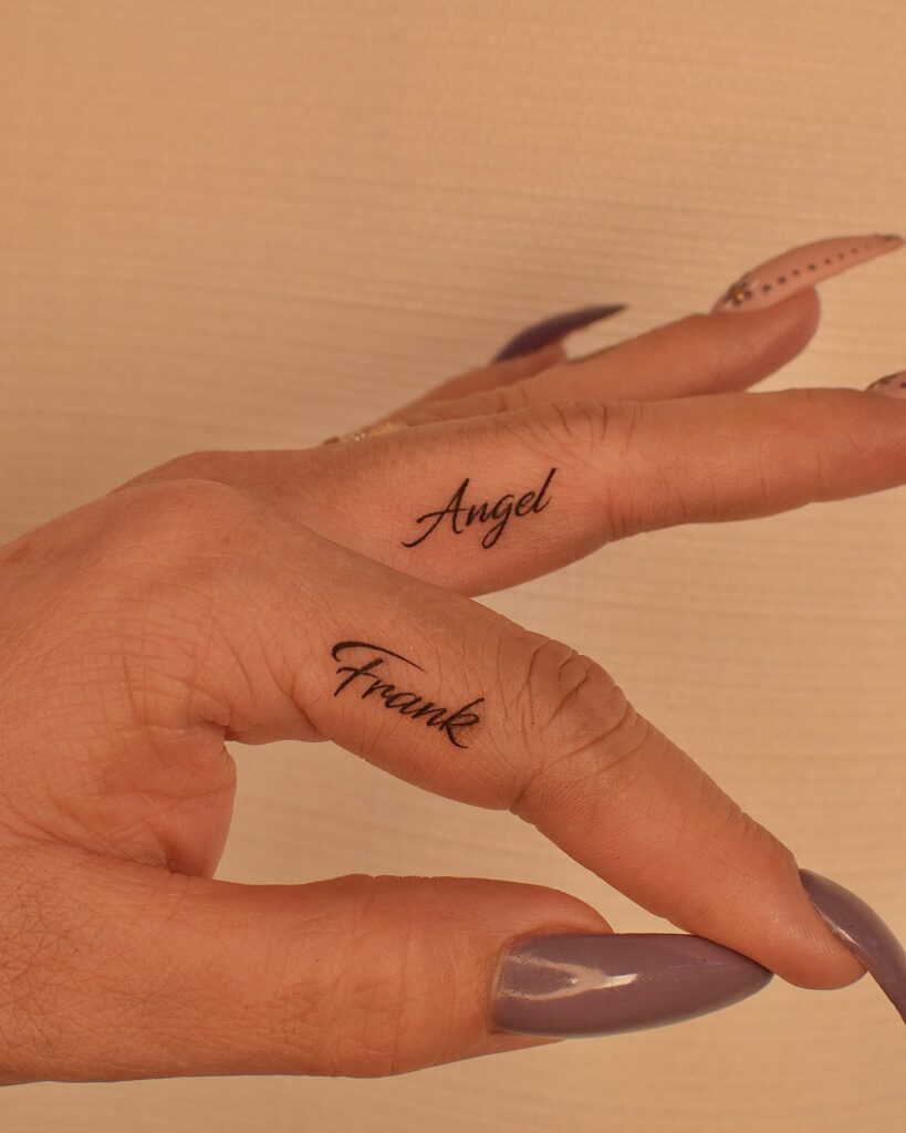 Bold Floral Finger Tattoos
