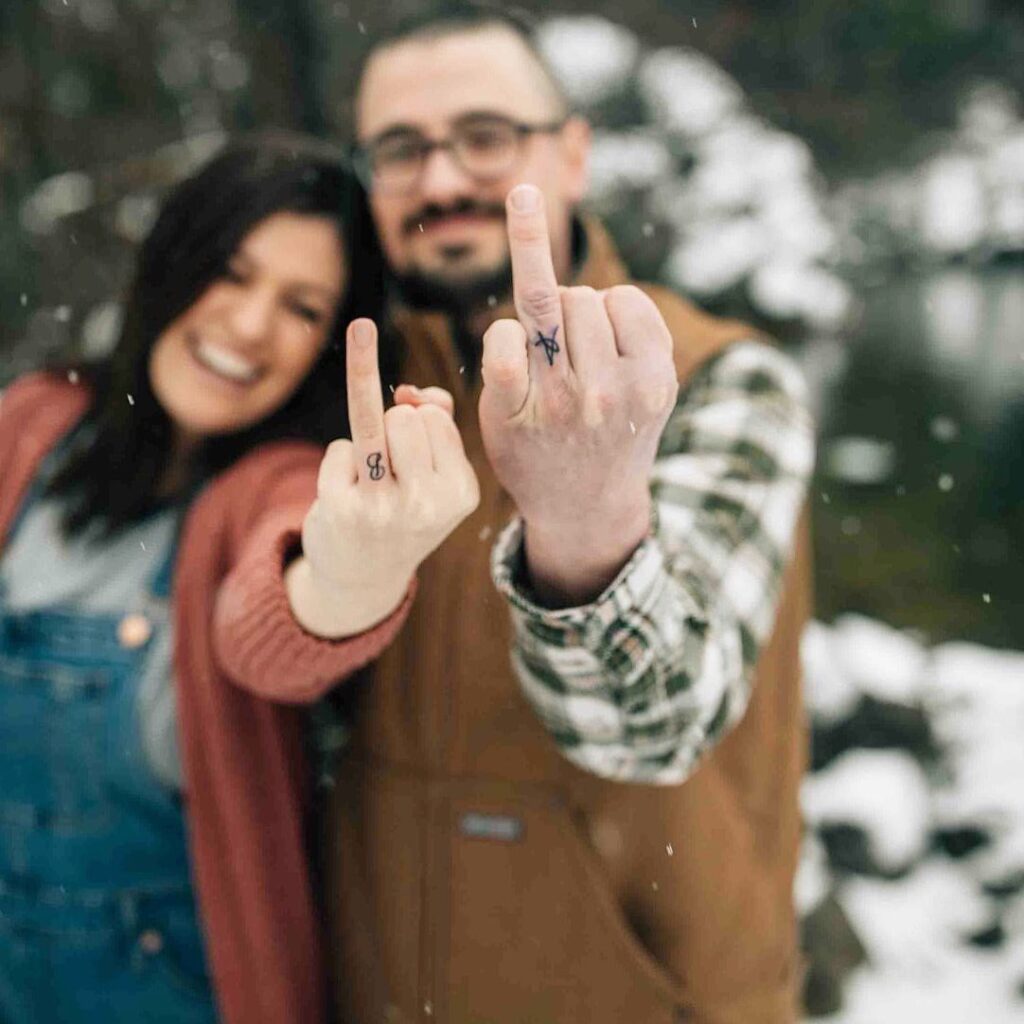 Couple’s Initials Cursive