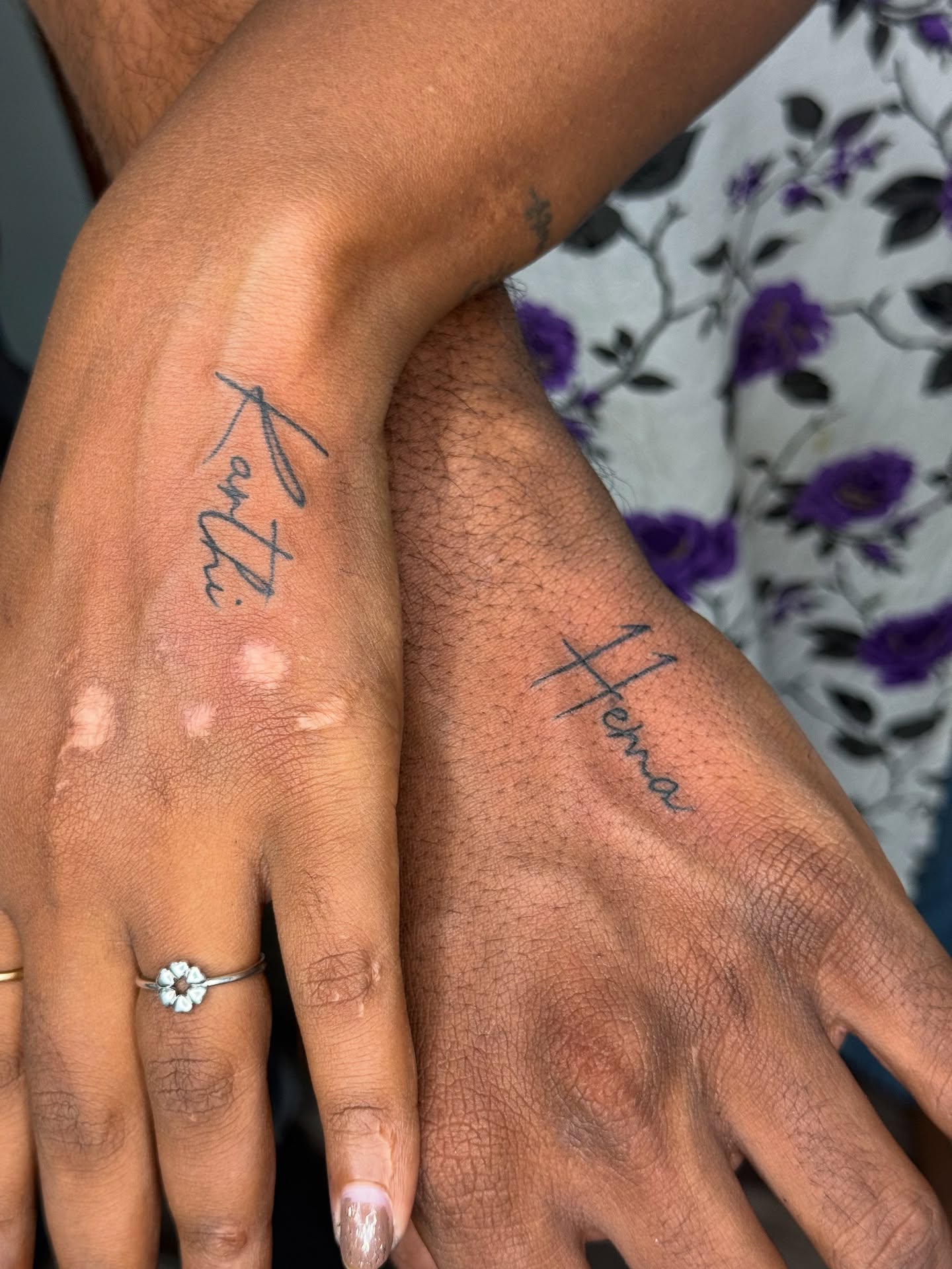 Karthi And Hema Name Couples Tattoo