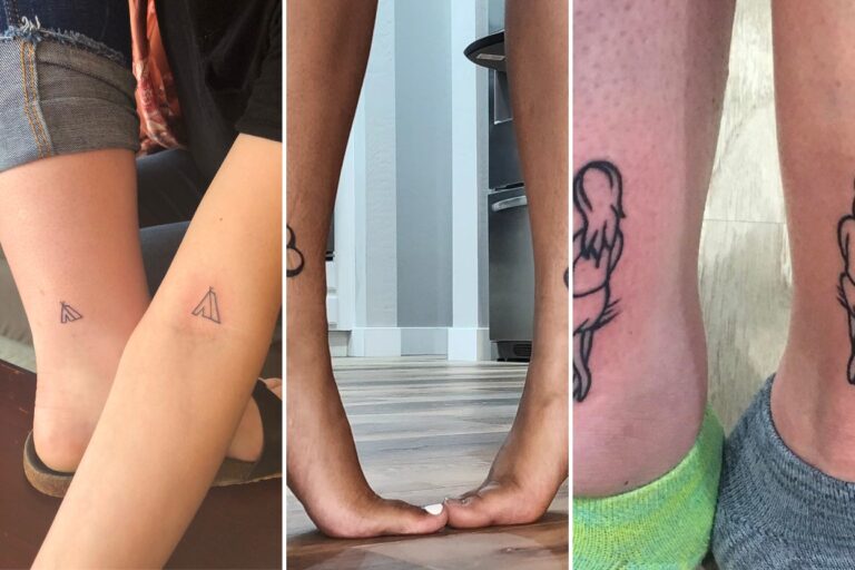 Aesthetic cousin tattoo ideas and delicate ink ideas collage