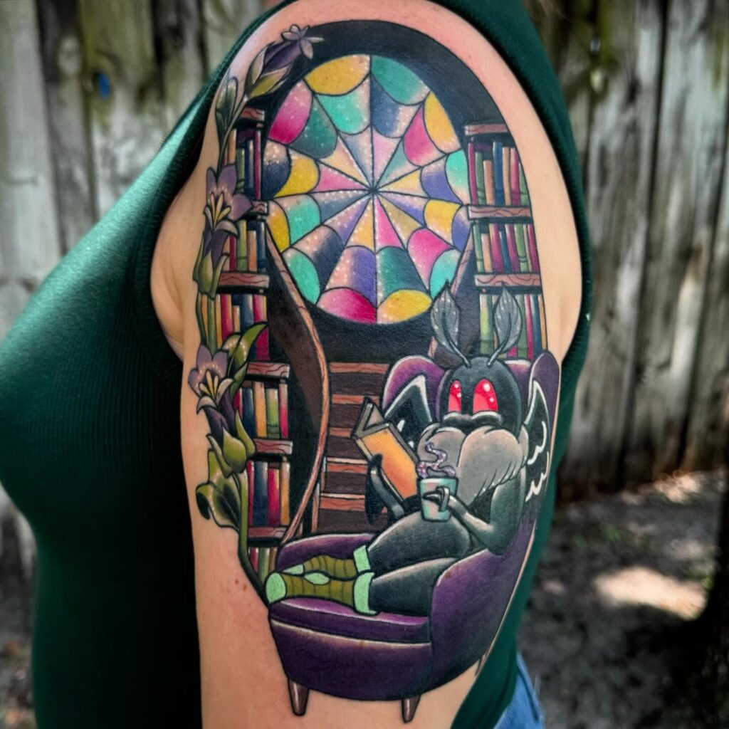 Enchanted Tree Library Tattoo