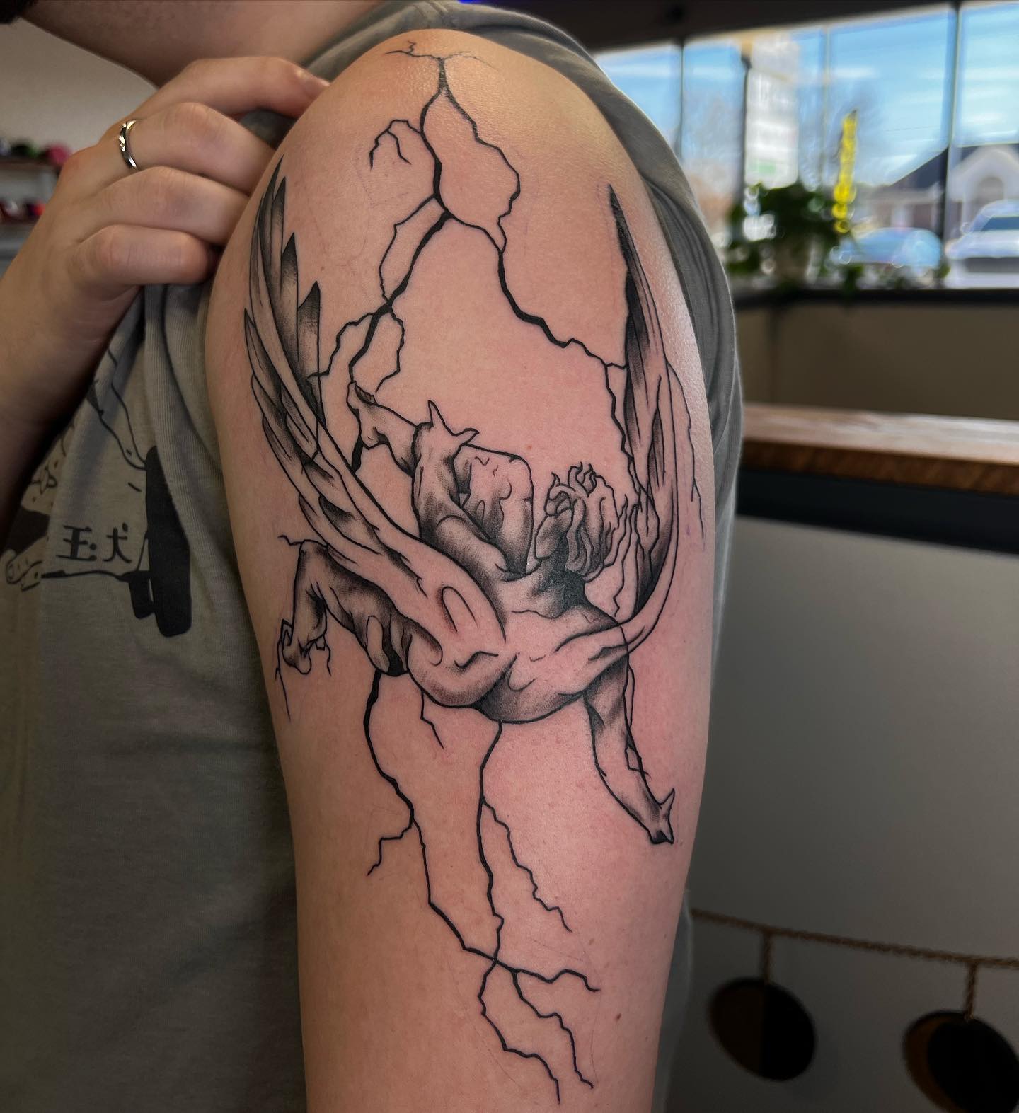 Ascending Icarus With Eye Tattoo