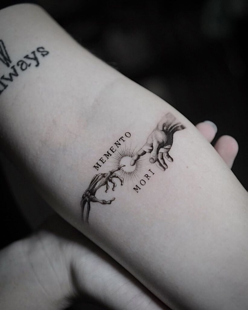 Nape Touch Of Mortality Tattoo