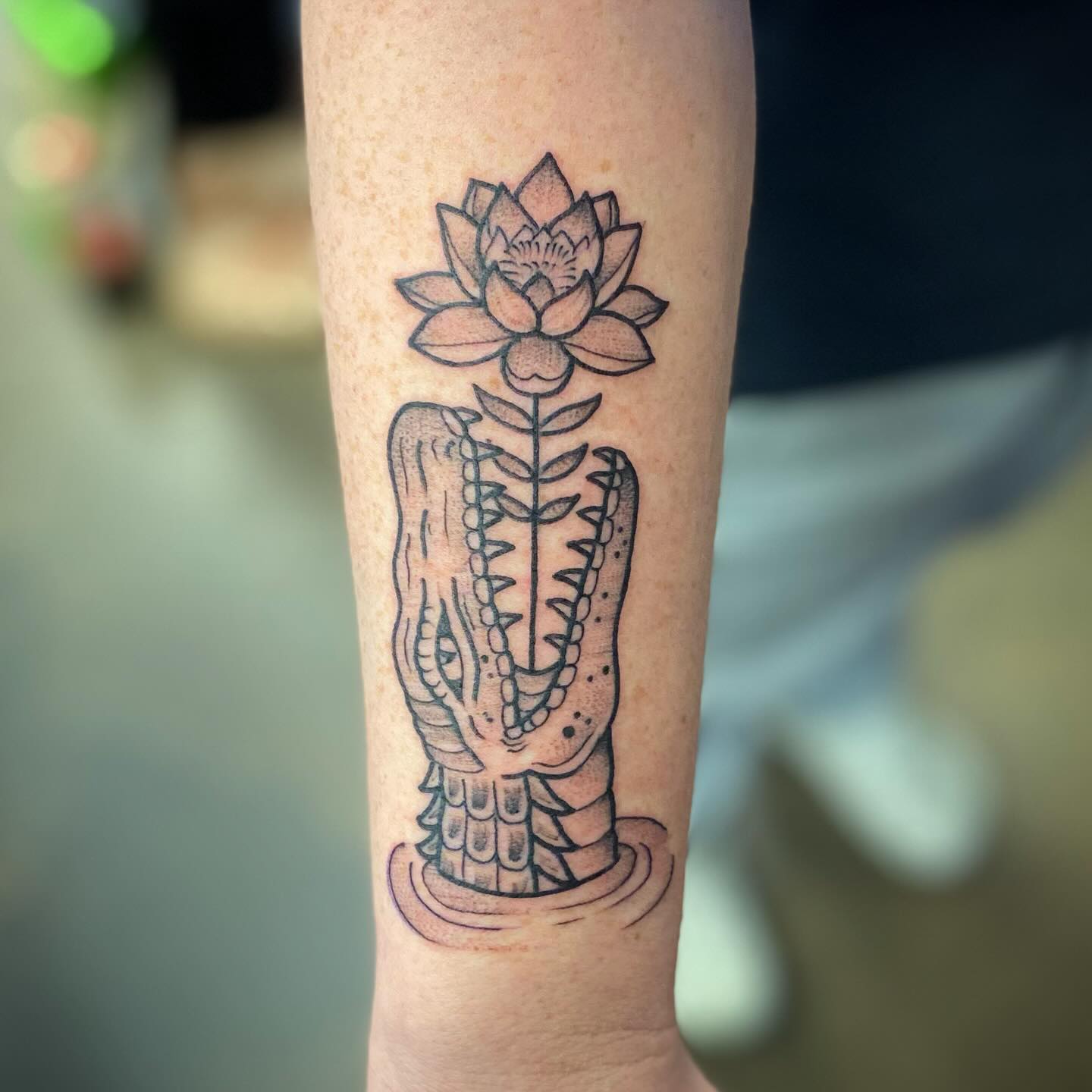 Crocodile and Lotus Flower Tattoo lotus flower tattoo ideas meaning tattoo