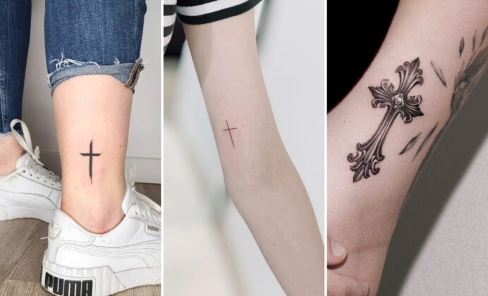 15+ Cross Tattoo Ideas for Women Featuring Elegant Faith Inspired Linework