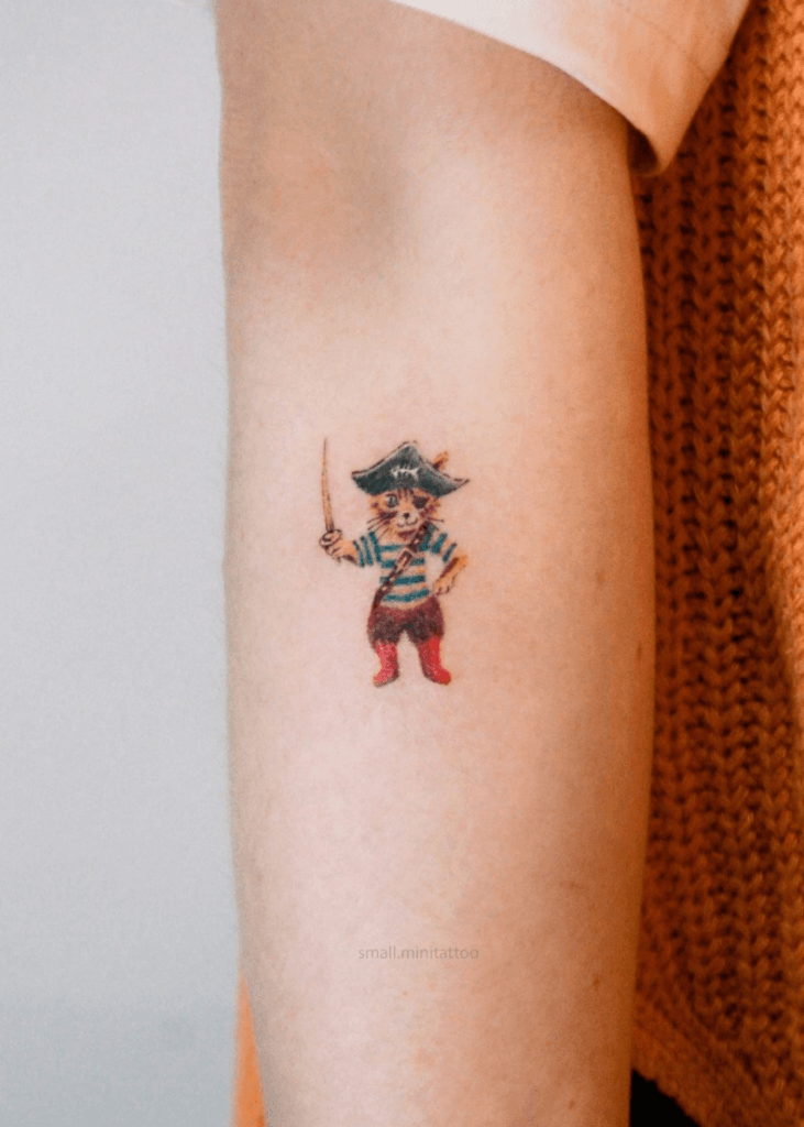 Cute & Colorful Depiction of a Pirate Cat