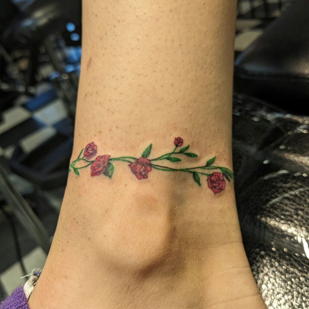 Ocean Jewel Anklet Tattoo
