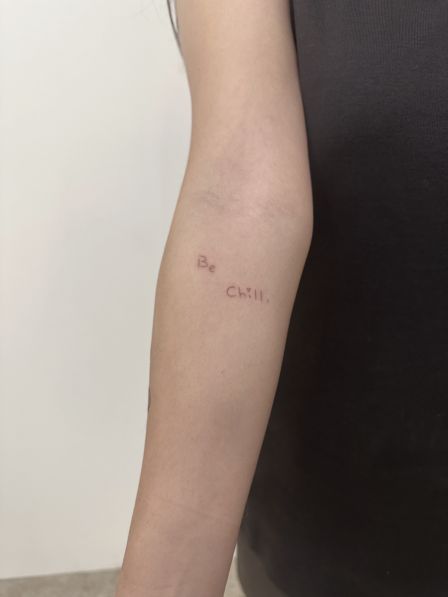 Be Chill Lettering Tattoo