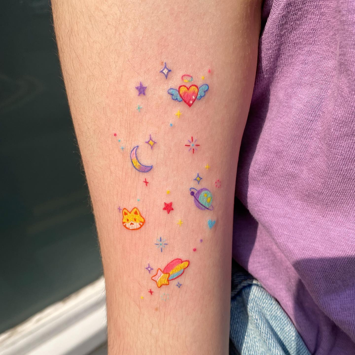 Cute Cosmic Doodle Tattoo