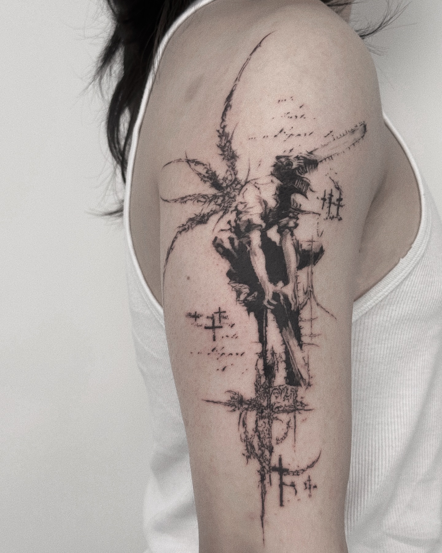 Dark Angel Cybersigilism Tattoo