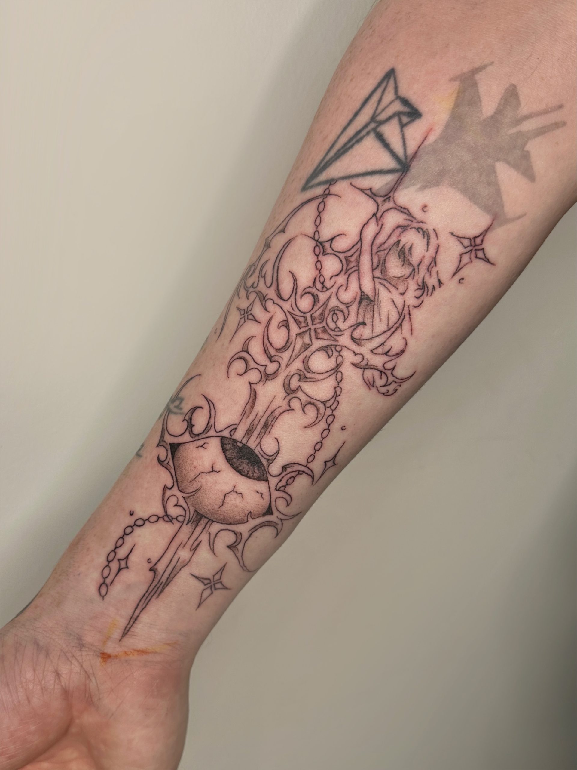 Eye And Rose Cybersigilism Tattoo