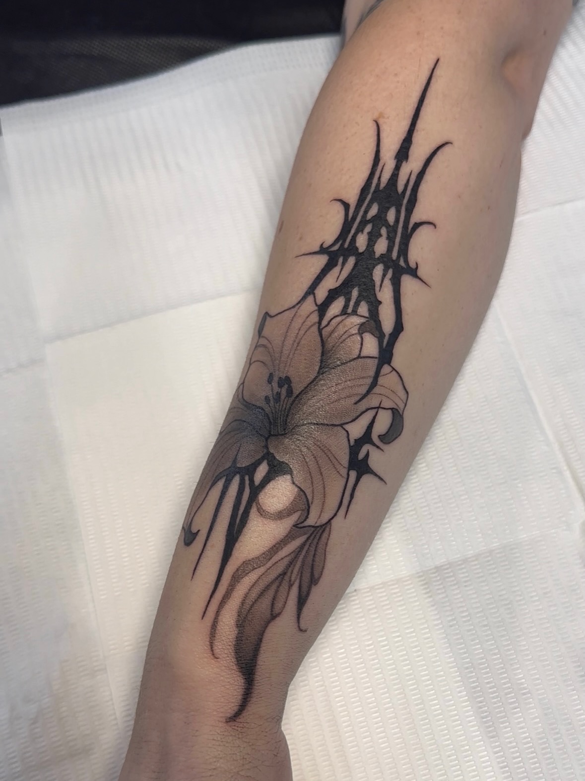 Lily Flower Cybersigilism Tattoo