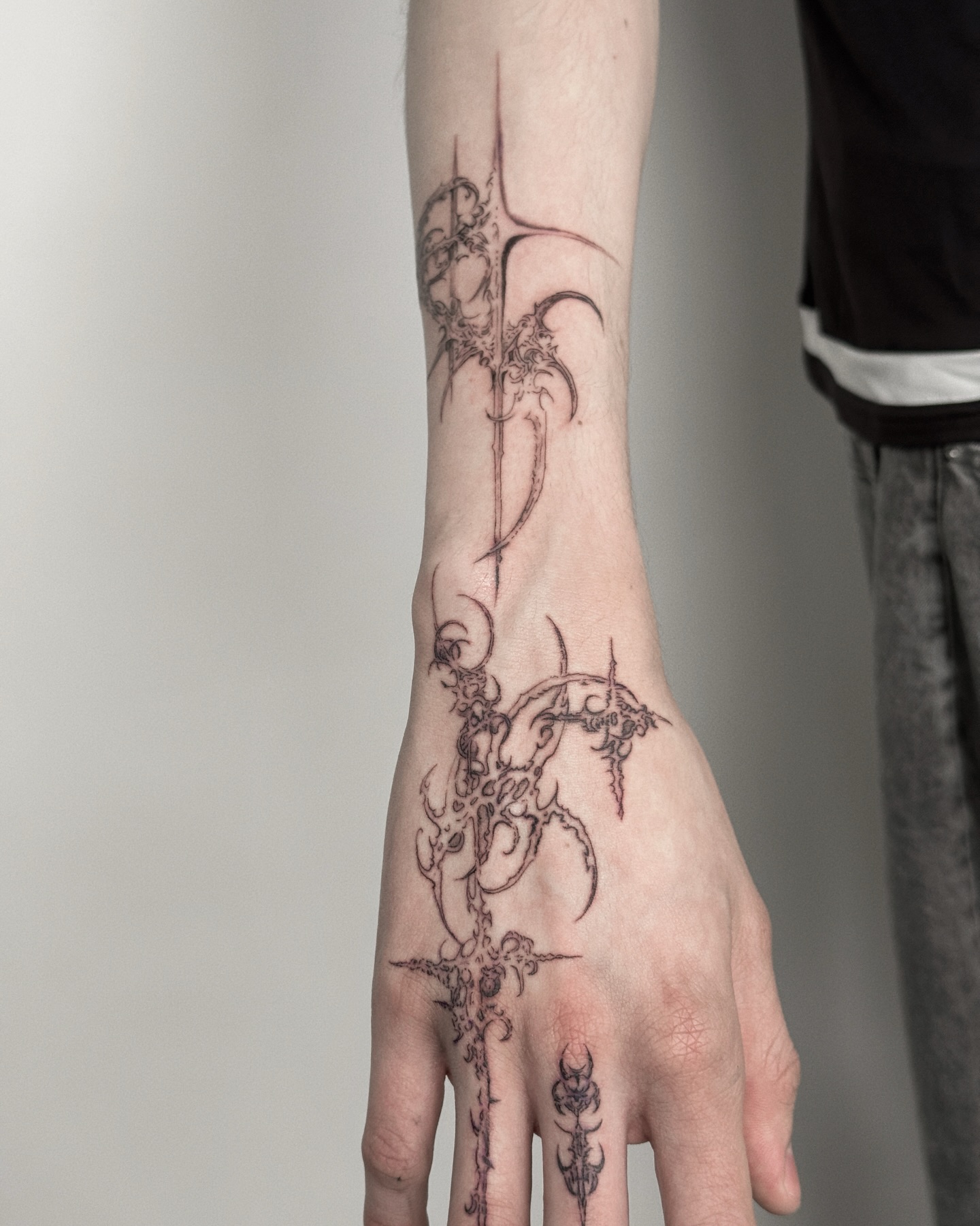 Ornamental Demon Mask Cybersigilism Tattoo