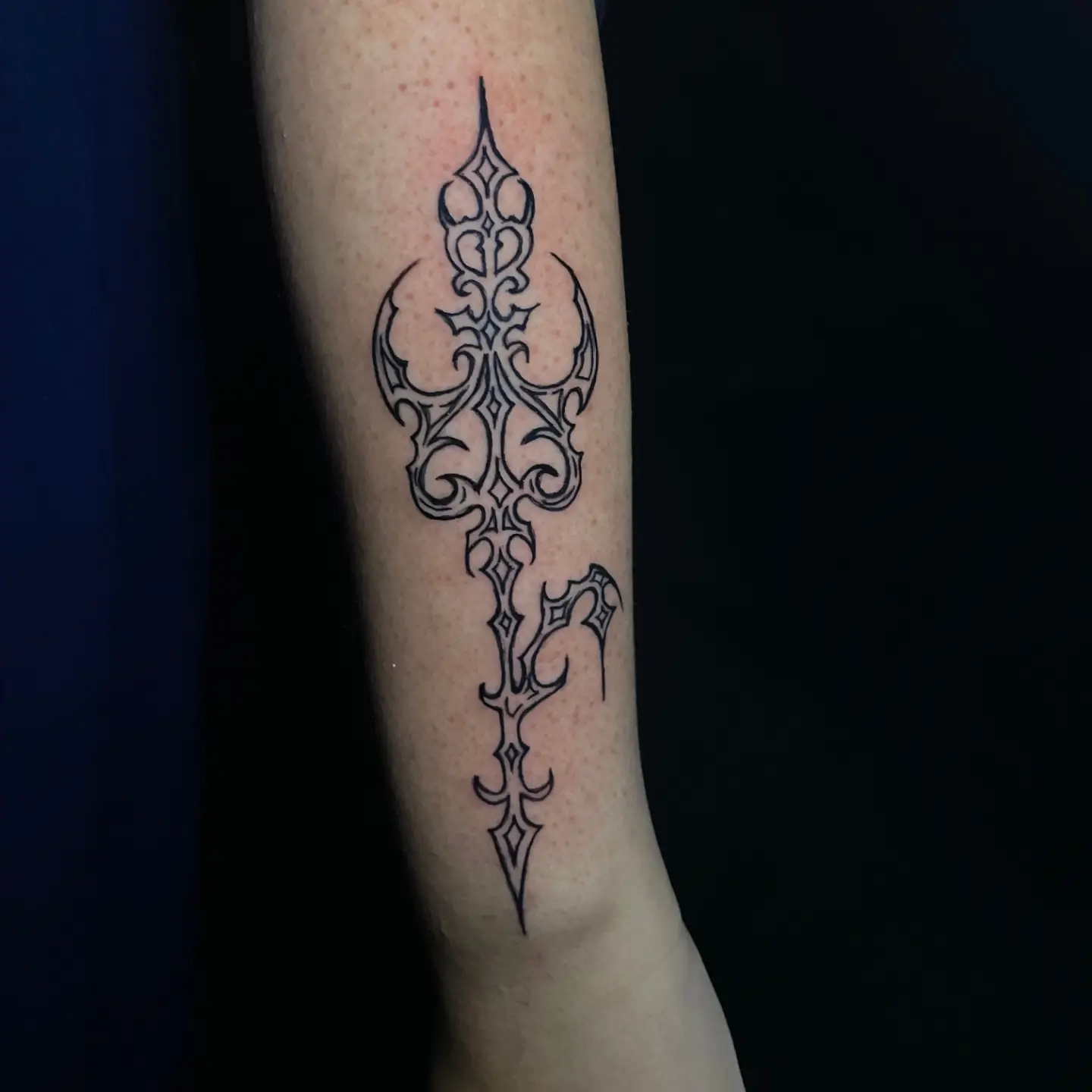 Ornamental Spear Cybersigilism Tattoo