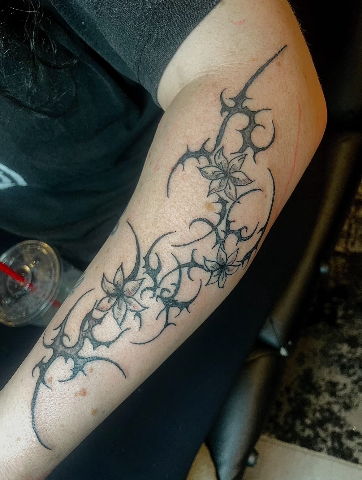 Thorn Vine And Flower Cybersigilism Tattoo