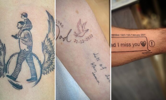 25+ Dad Memorial Tattoo Ideas to Keep His Memory and Wisdom Close