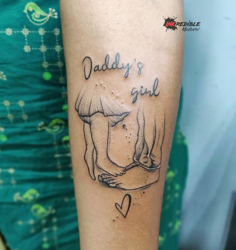 Daddy’s Girl: Father and Daughter Feet Tattoo father daughter tattoos tattoo
