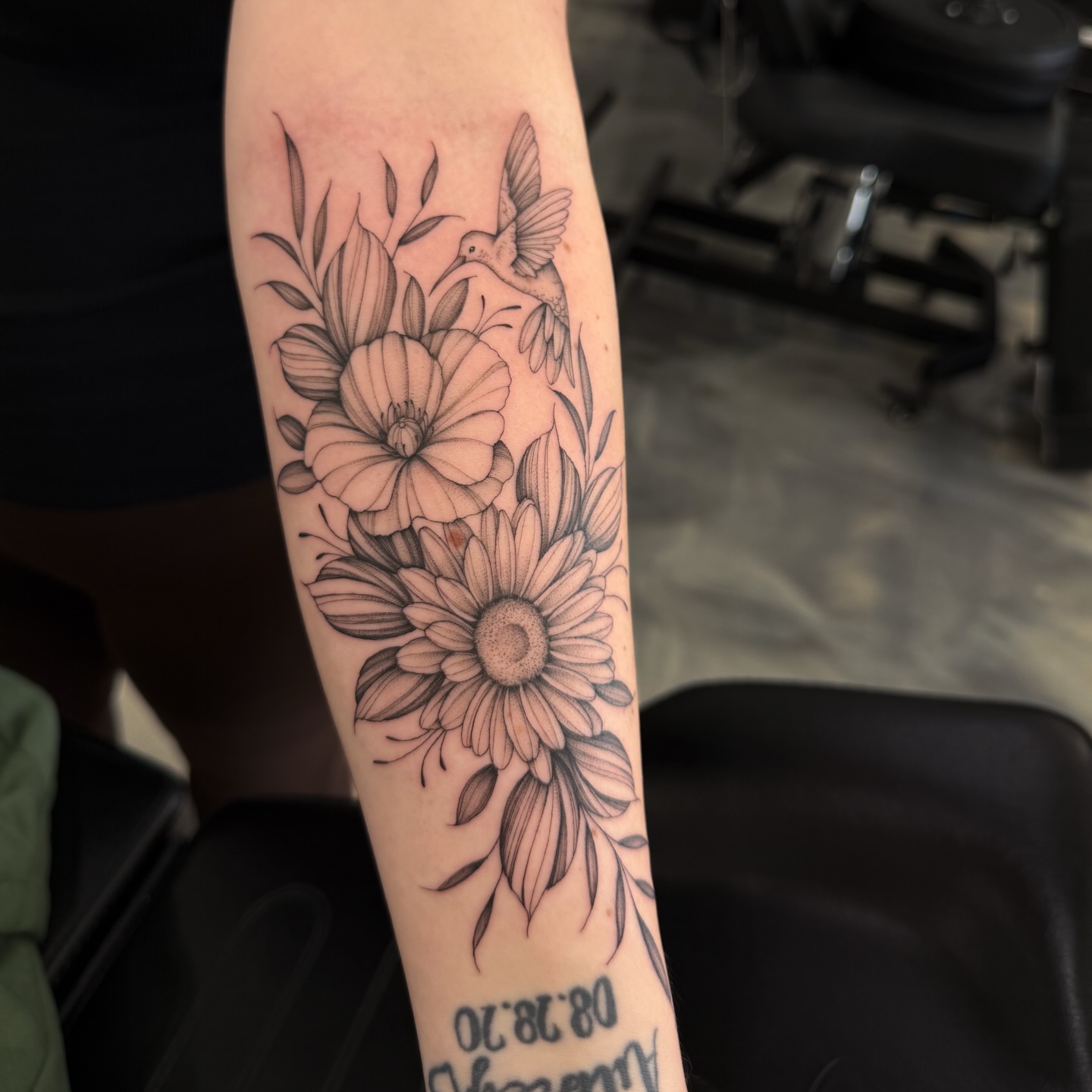 Pink Daisy and Ladybug Tattoo daisy tattoo ideas tattoo