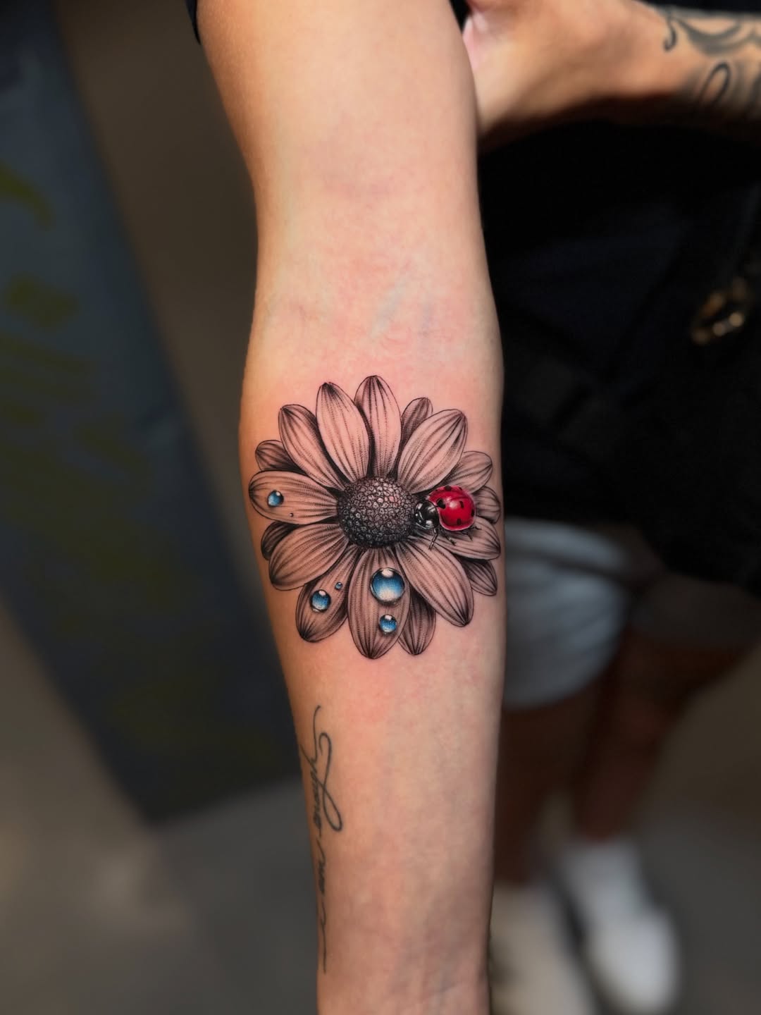 Daisy and Wildflower Memorial Tattoo daisy tattoo ideas tattoo