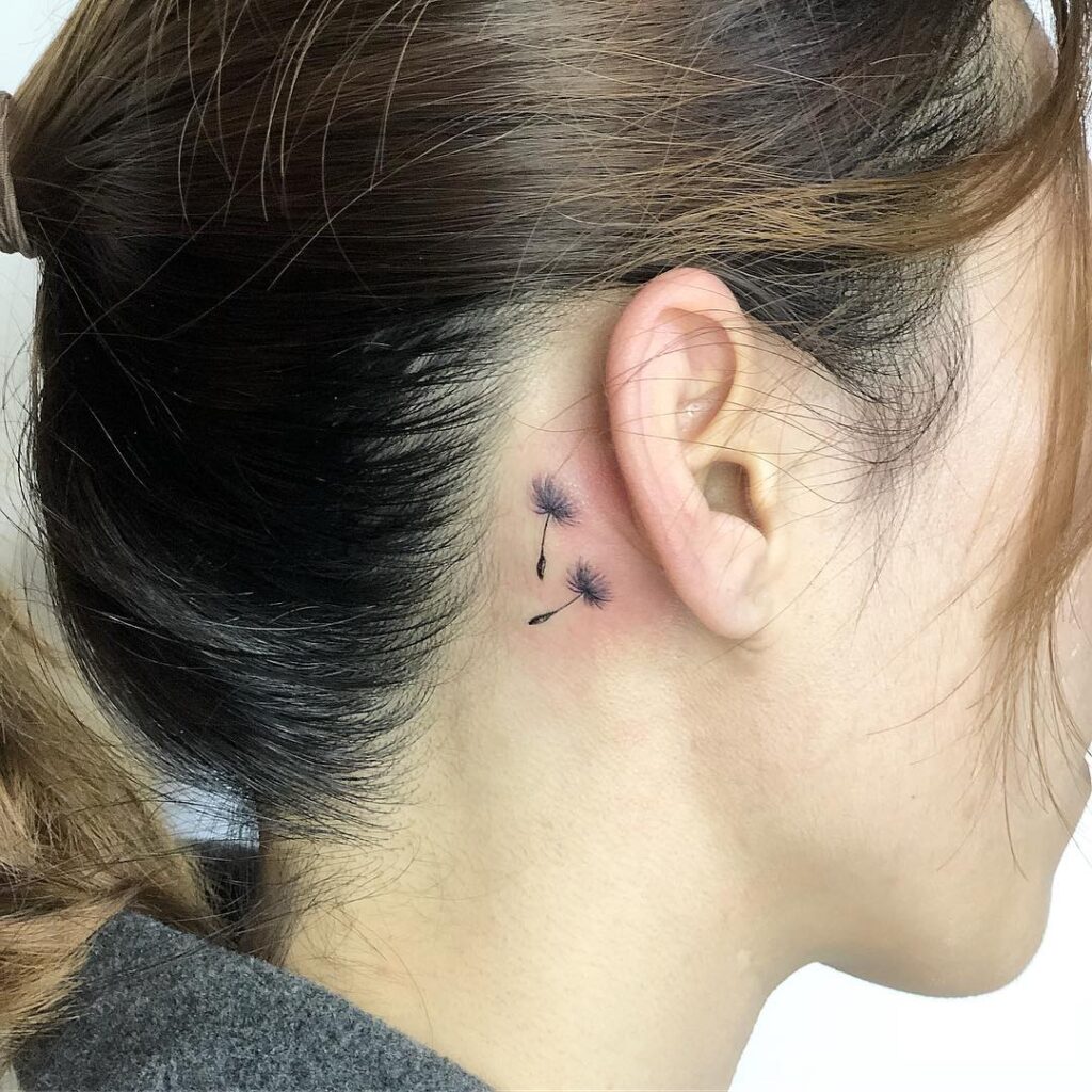 Harry Potter-Inspired Star Cluster Behind The Ear Tattoo Design