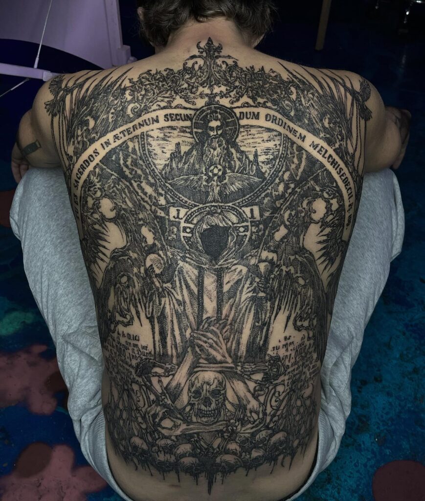 Dark Religious Full Back Tattoo back tattoos for guys tattoo