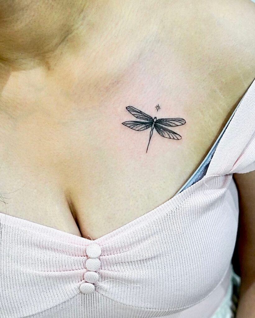 Cute Pet Portraits Collarbone Tattoo