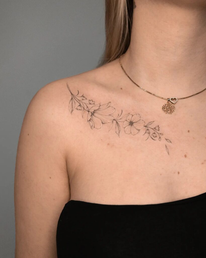 Perfectly Imperfect Collarbone Tattoo