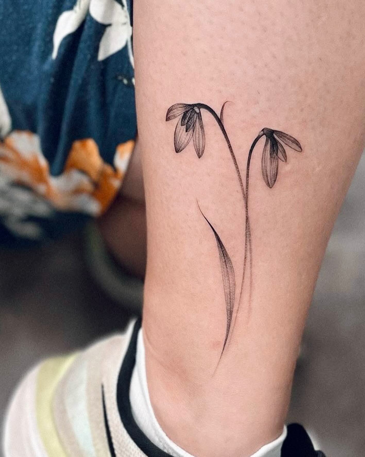 Delicate Snowdrop Flower Tattoo japanese flower tattoos tattoo