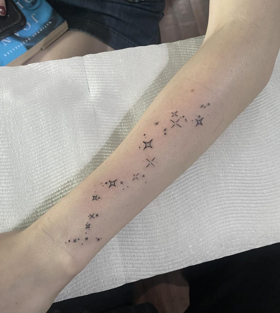 Constellation Map Shoulder Tattoo