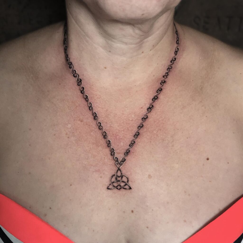 Necklace Tattoo Ideas For Women