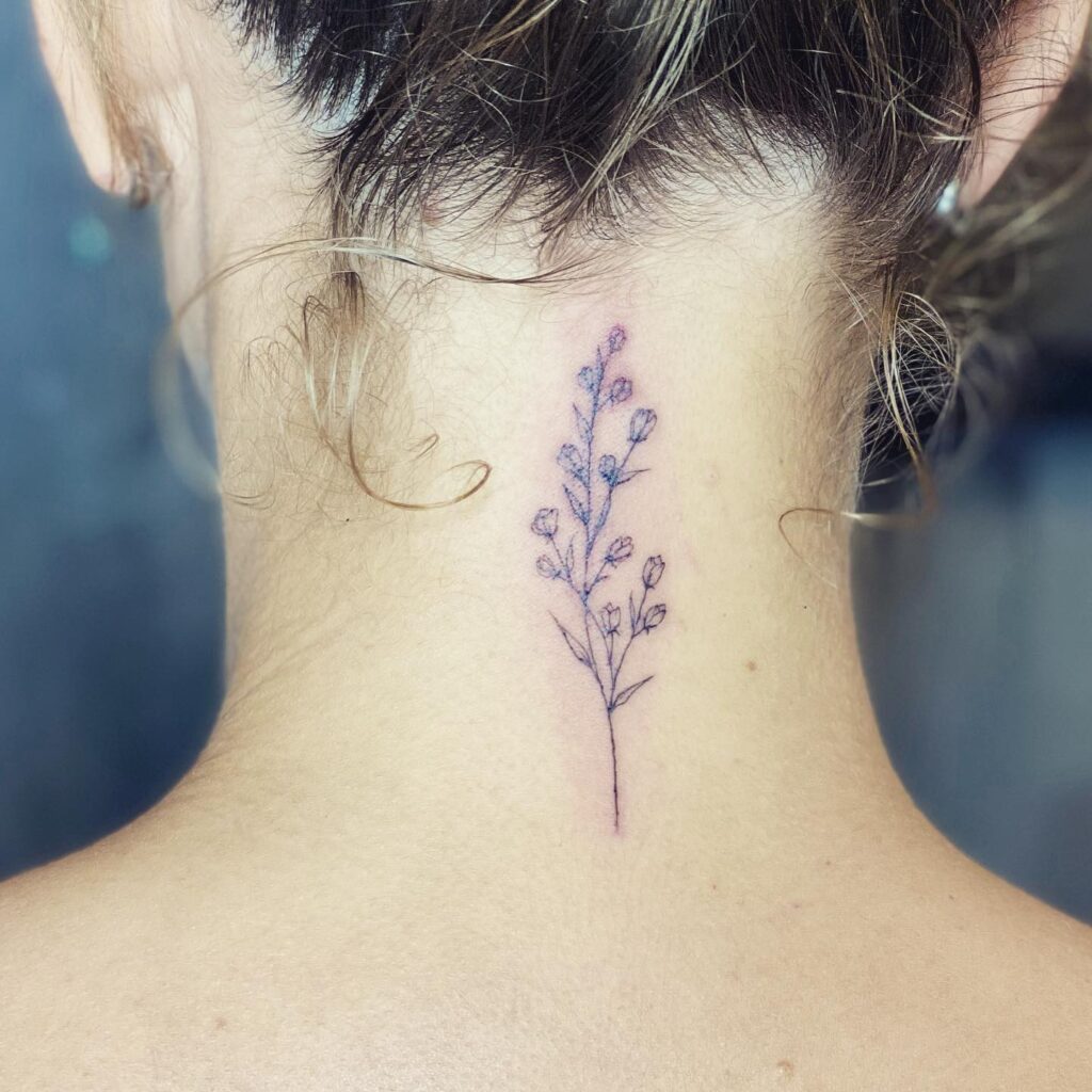 Elegant Lily Neck Tattoo
