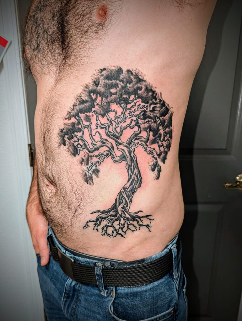 Detailed Ribcage Family Tree Tattoo family tree tattoos tattoo