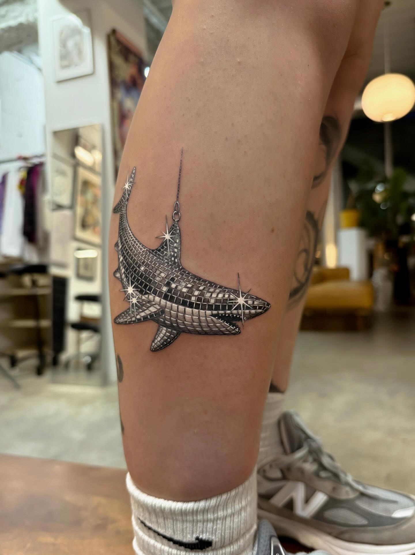 Realistic Great White Shoulder Tattoo