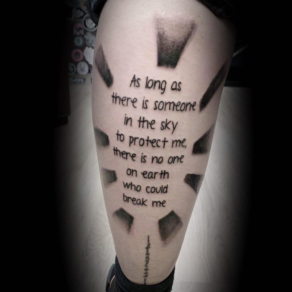 Divine Protection &ndash; Strength from Above quote tattoo ideas for men tattoo
