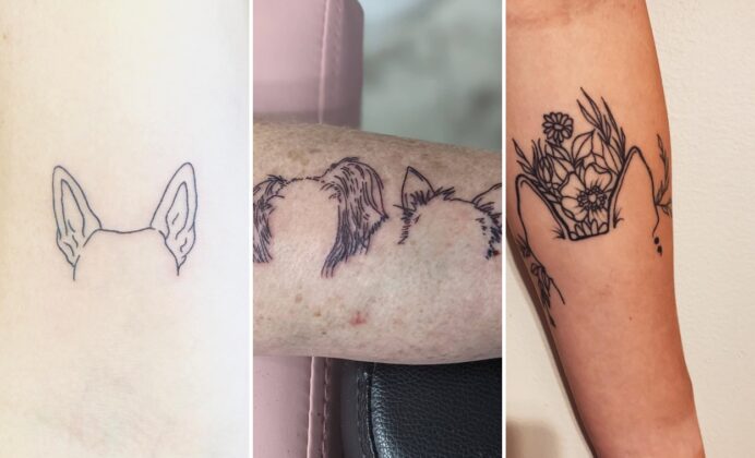 20+ Dog Ear Tattoo Ideas Outlining Beloved Canine Companions