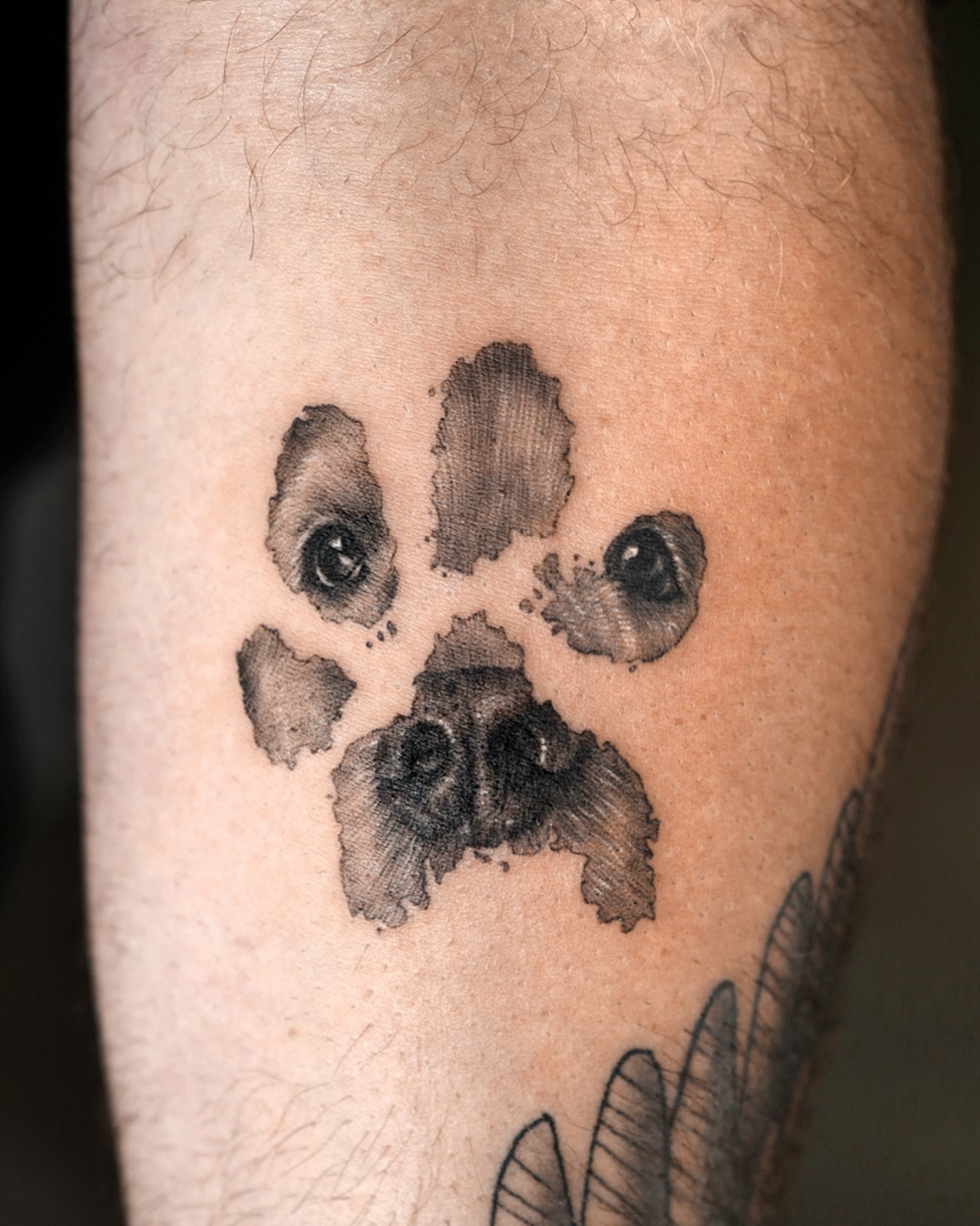 Dog Paw Portrait Tattoo dog paw tattoos tattoo