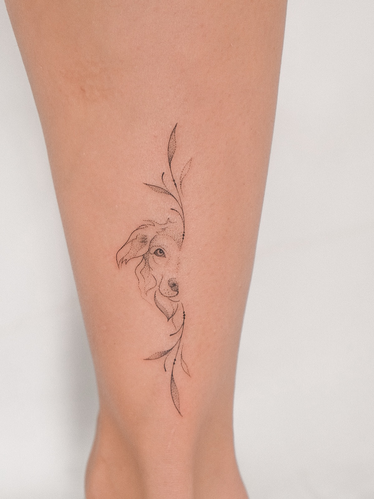 Dog Portrait Fine Line Tattoo fine line tattoo ideas with meaning tattoo