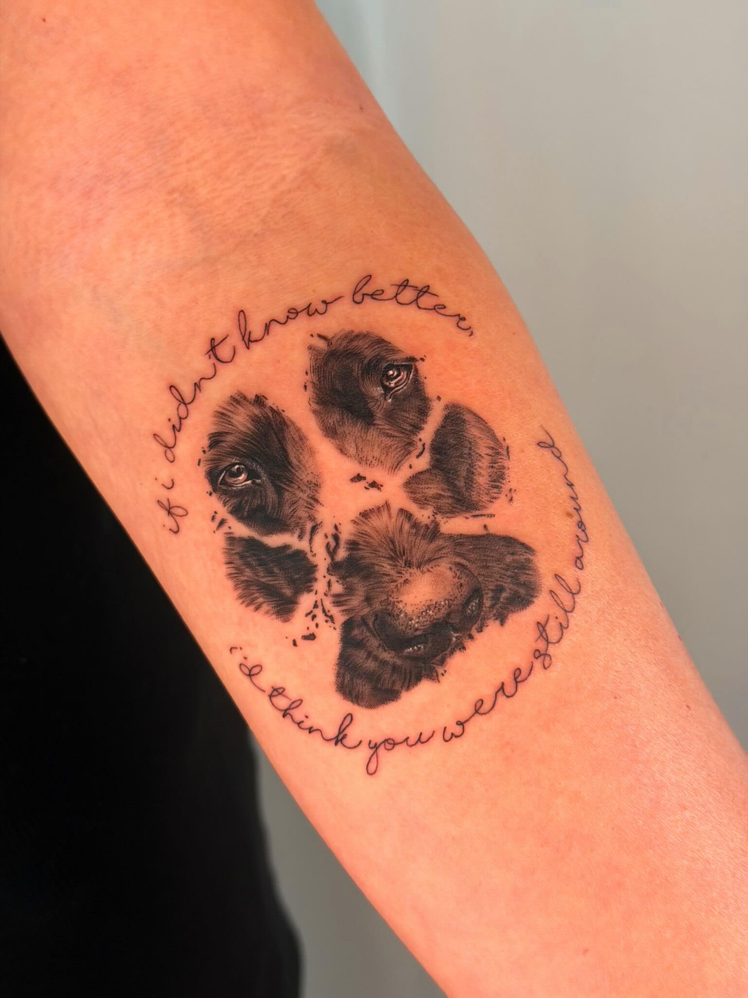 Minimalist Pawprint Impression Tattoo pawprint tattoo ideas tattoo