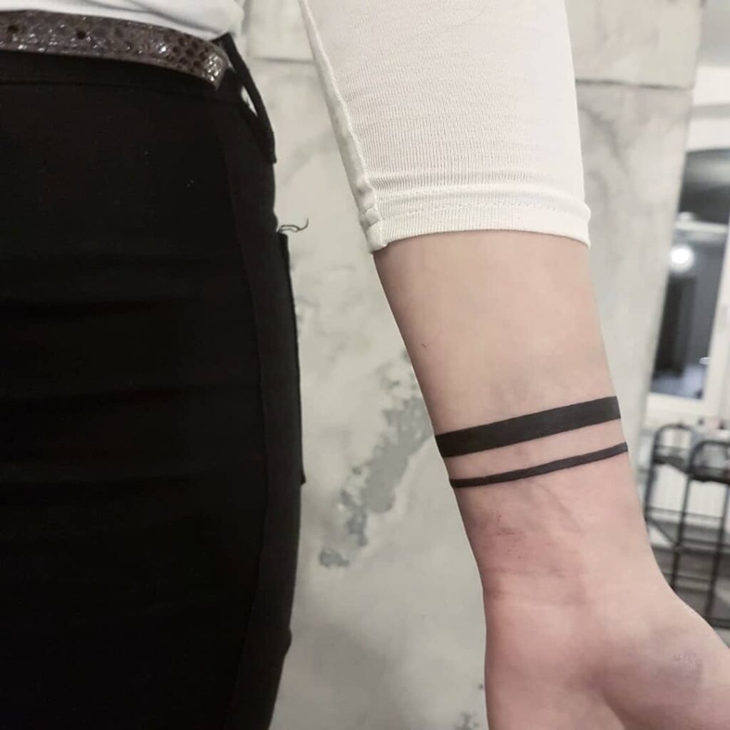 Heartbeat Line Bracelet Tattoo