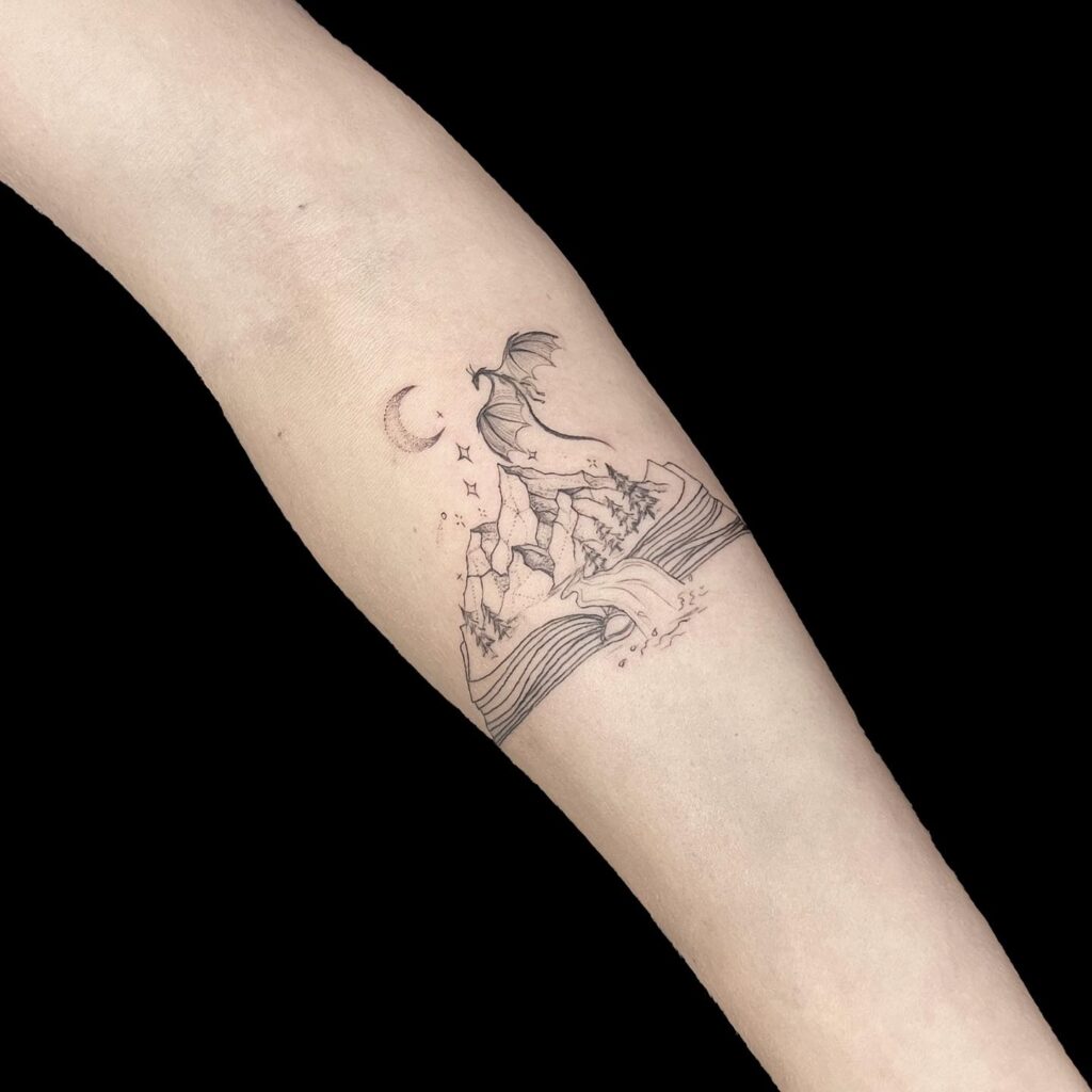 Mystical Spell Book Tattoo book lover tattoos tattoo