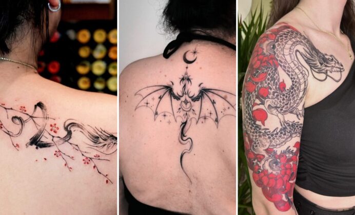 25+ Dragon Tattoo Ideas for Women Blending Fierce Power With Feminine Grace
