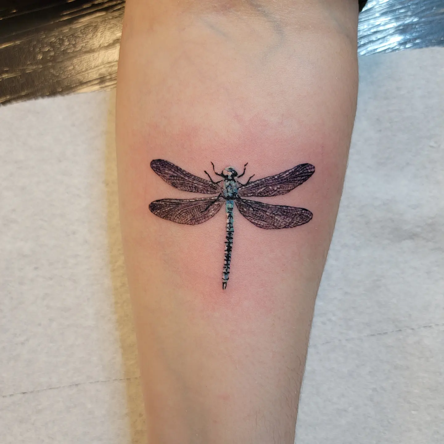 Dragonfly Forearm Tattoo