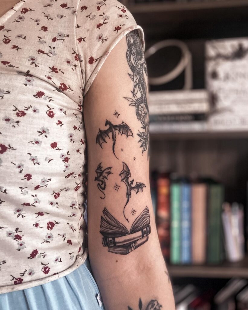 A Thousand Lives Book Tattoo book lover tattoos tattoo