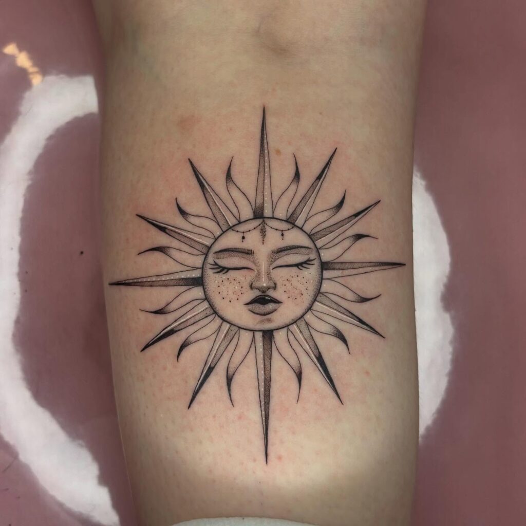 Dreamy Sun Goddess Tattoo sun tattoos tattoo