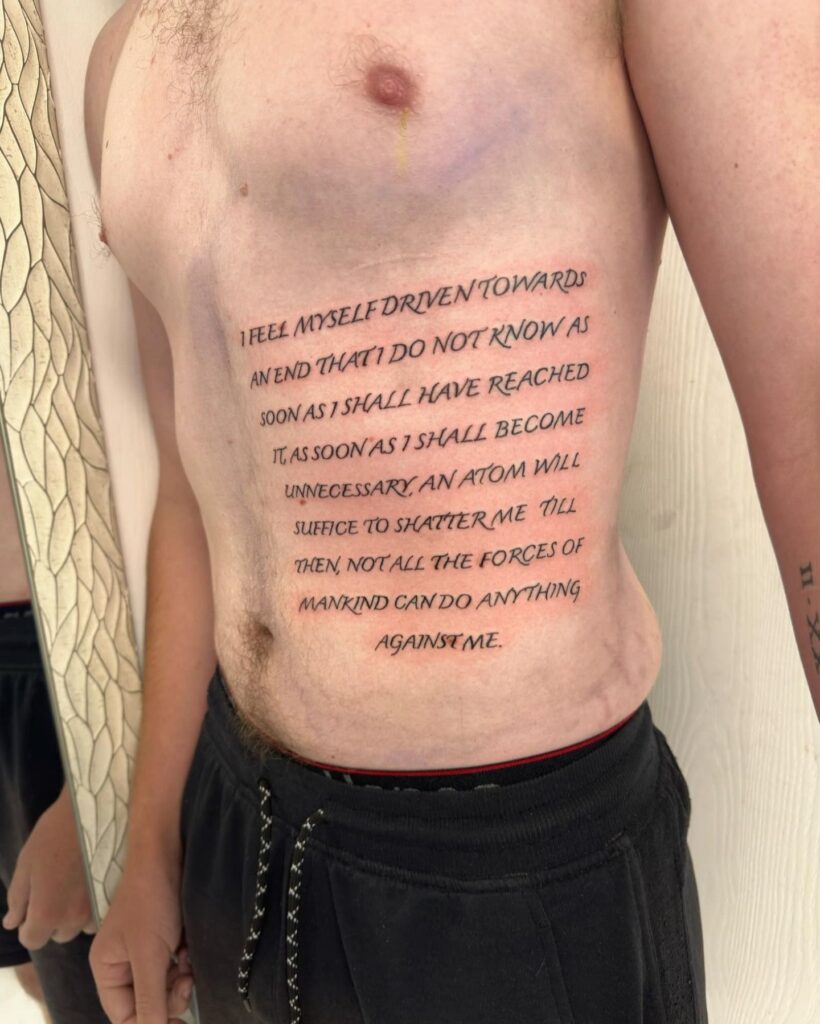 Driven Towards an End &ndash; Embracing Unstoppable Purpose quote tattoo ideas for men tattoo