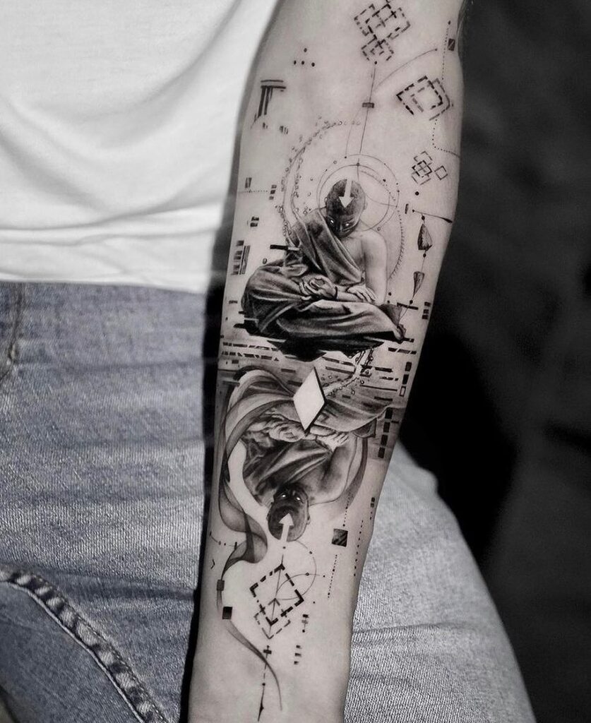 Mystical Maiden with Heart Tattoo mystical tattoos tattoo