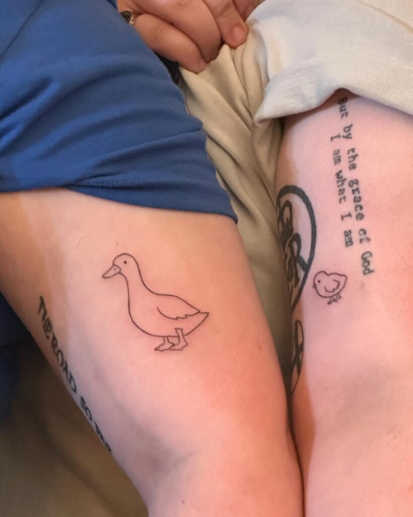 Duck & Duckling sisters tattoos tattoo